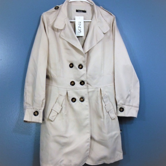Finejo Jackets & Blazers - NWT Finejo Lightweight Trench Coat Style Jacket -L